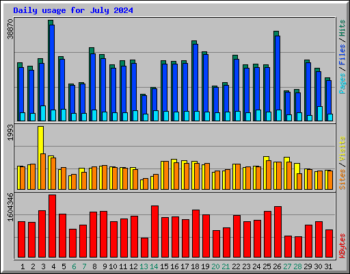 Daily usage for July 2024