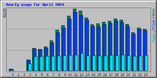 Hourly usage for April 2024