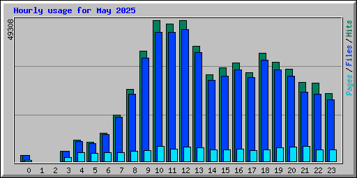 Hourly usage for May 2025