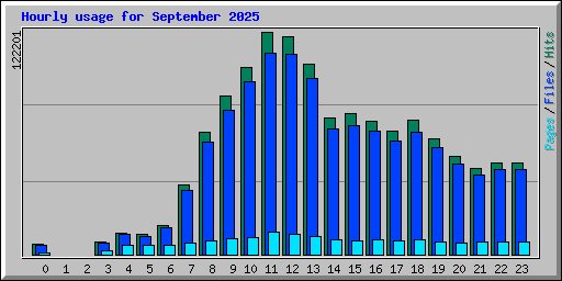 Hourly usage for September 2025